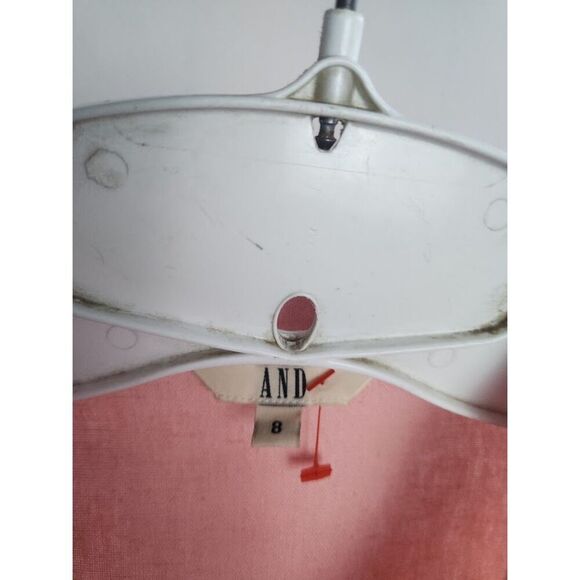 AND Women Pink A-Line Button Down Shirt A-Line Linen Blend Dress size 8 - Picture 7 of 10